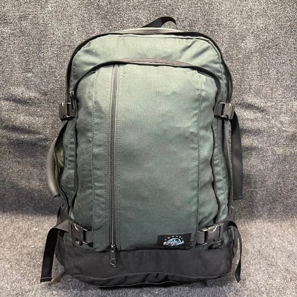 Eagle Creek Travel Gear‎ Vintage Large Green Cordura convertible Travel Backpack